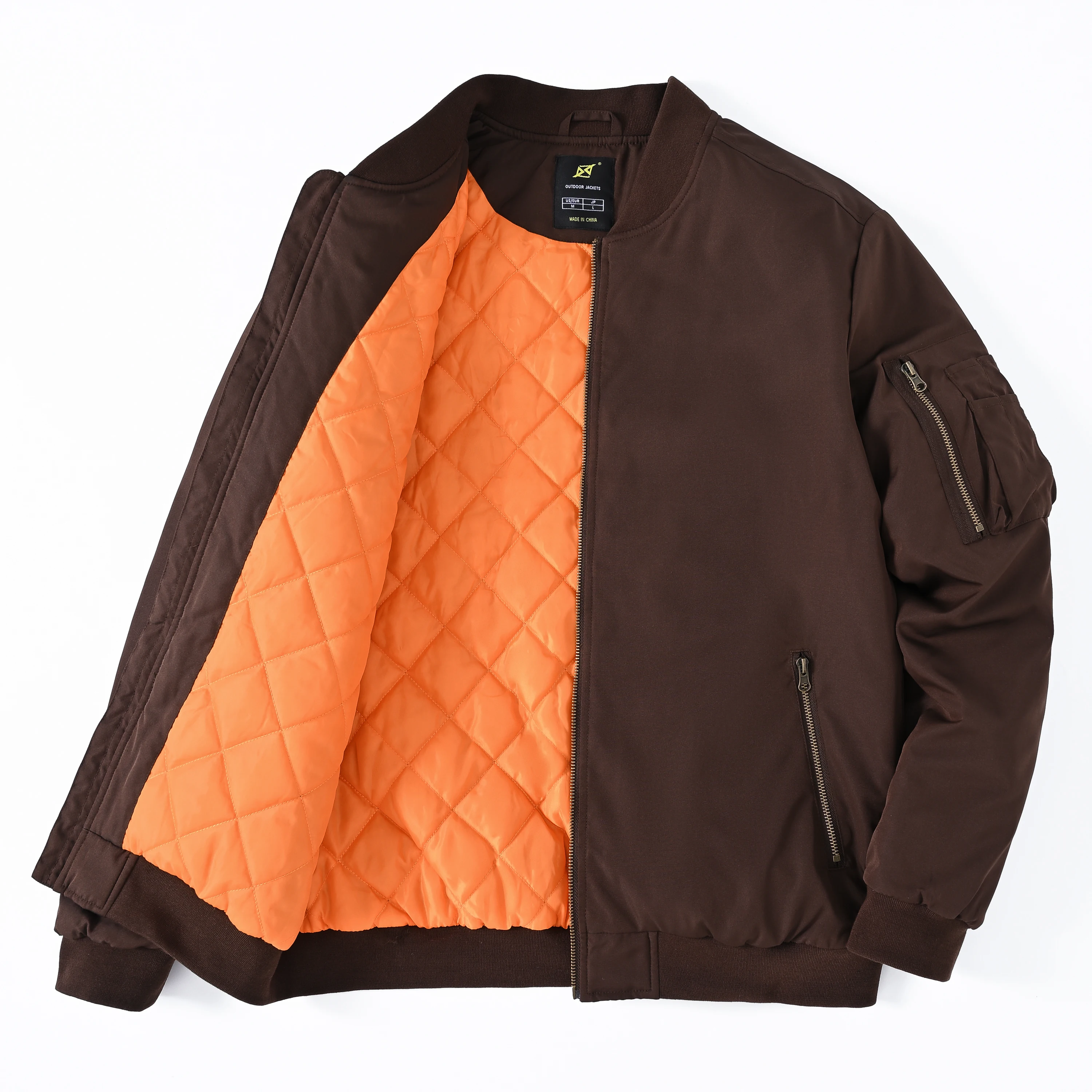 Autumn Winter Men’s Bomber Jacket, Warm Windbreaker Full Zip Military Pilot Jacket Casual Windproof Outdoor Coats 2 Autumn Winter Men's Bomber Jacket, Warm Windbreaker Full Zip Military Pilot Jacket Casual Windproof Outdoor Coats 2