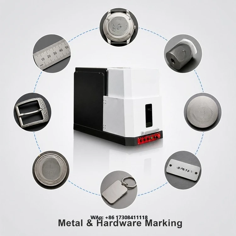 New Desktop Fiber  Engraving Machine Jewelry Rings Bracelets 30W 50W Metal Marking 1064nm Air-Cooled Rotary Axis DXF EZCAD