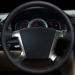 DIY Black Non-slip Faux Leather Car Accessories Steering Wheel Cover For Chevrolet Chevy Epica 2006 2007 2008 2009 2010 2011