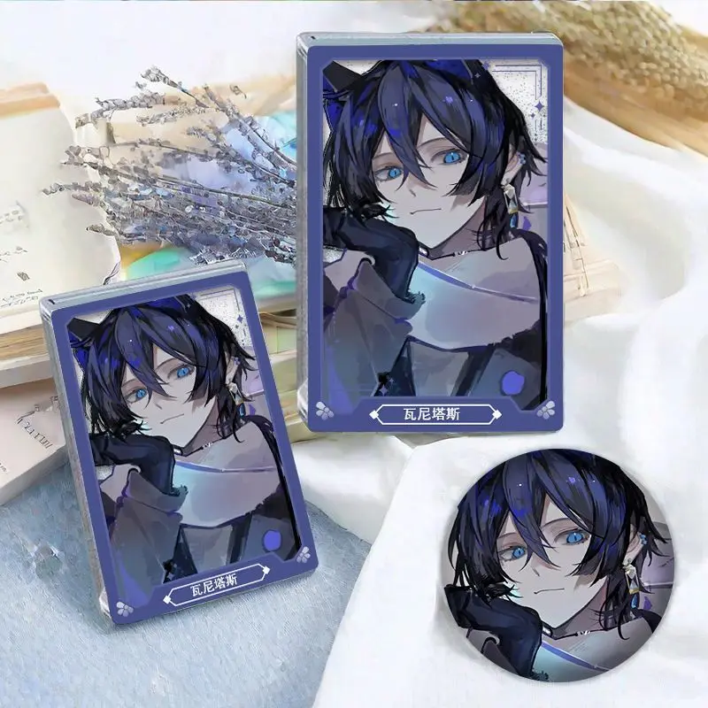 2Pcs The Case Study of Vanitas Game Cartoon Badge Pin Brooch Acrylic Quicksand Mahjong Acrylic Ornaments Souvenir Gift