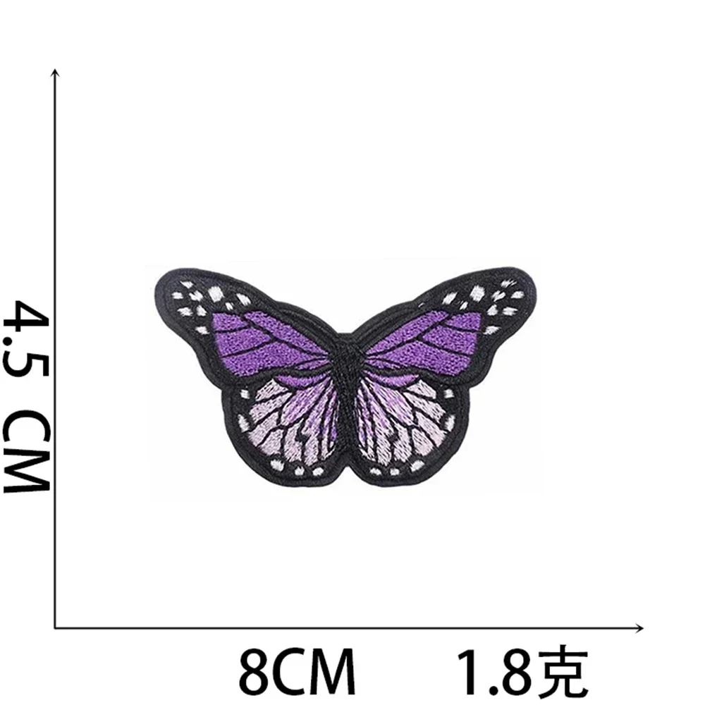 Embroidered Patch Iron On Patches for Clothing Pocket Butterfly Clothes Stickers Fabric Sewing Thermal Adhesive Applique Fusible