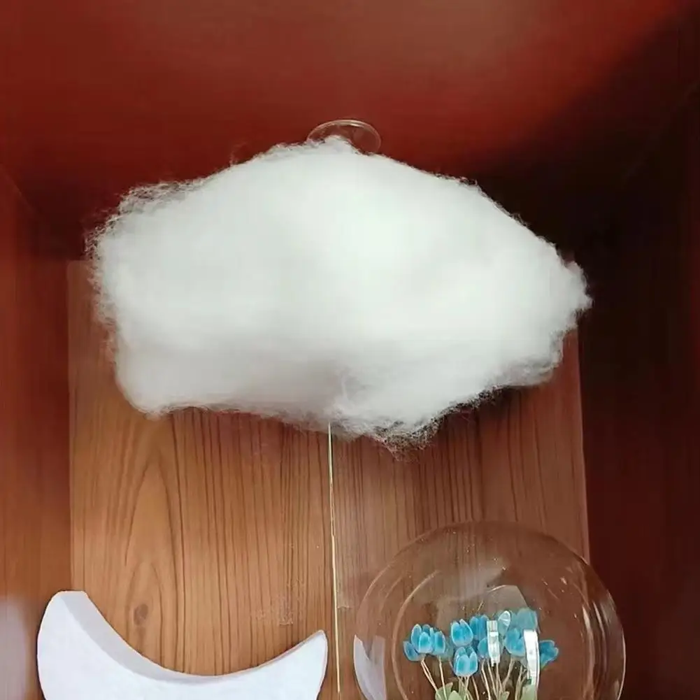 Künstliche weiße Baumwoll wolke Hochzeit Hintergrund dekoration Requisiten Weihnachten Geburtstags feier Wohnzimmer DIY hängende Dekoration – Detail 11