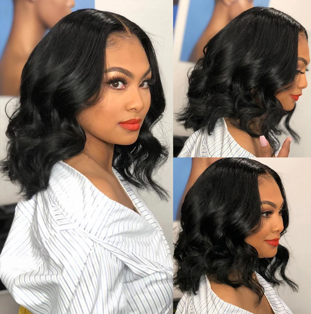 fashiomag-afro-short-wavy-hairstyle-black-color-lace-front-heat-resistant-fiber-wigs-women-soft-natural