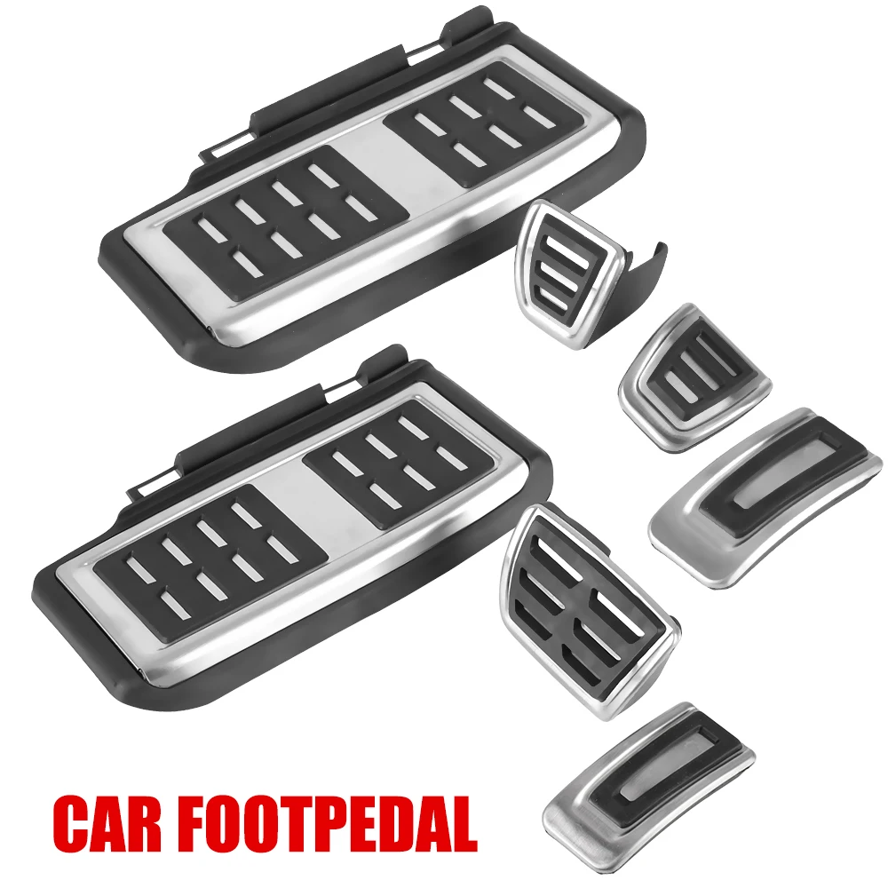 Brake Rest Pedal Antiskid For Volkswagen Golf 7 Auto Accessories 3/4Pcs Set Silver Black Metal Accelerator Pedal