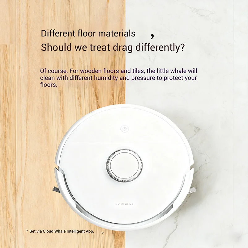 Narwal Freo Robot Vacuum Mop Combo 5100Pa Suction  Smart Re‑mopping LDS Laser Hot‑Air Drying For Pet Family App Voice Control view 6