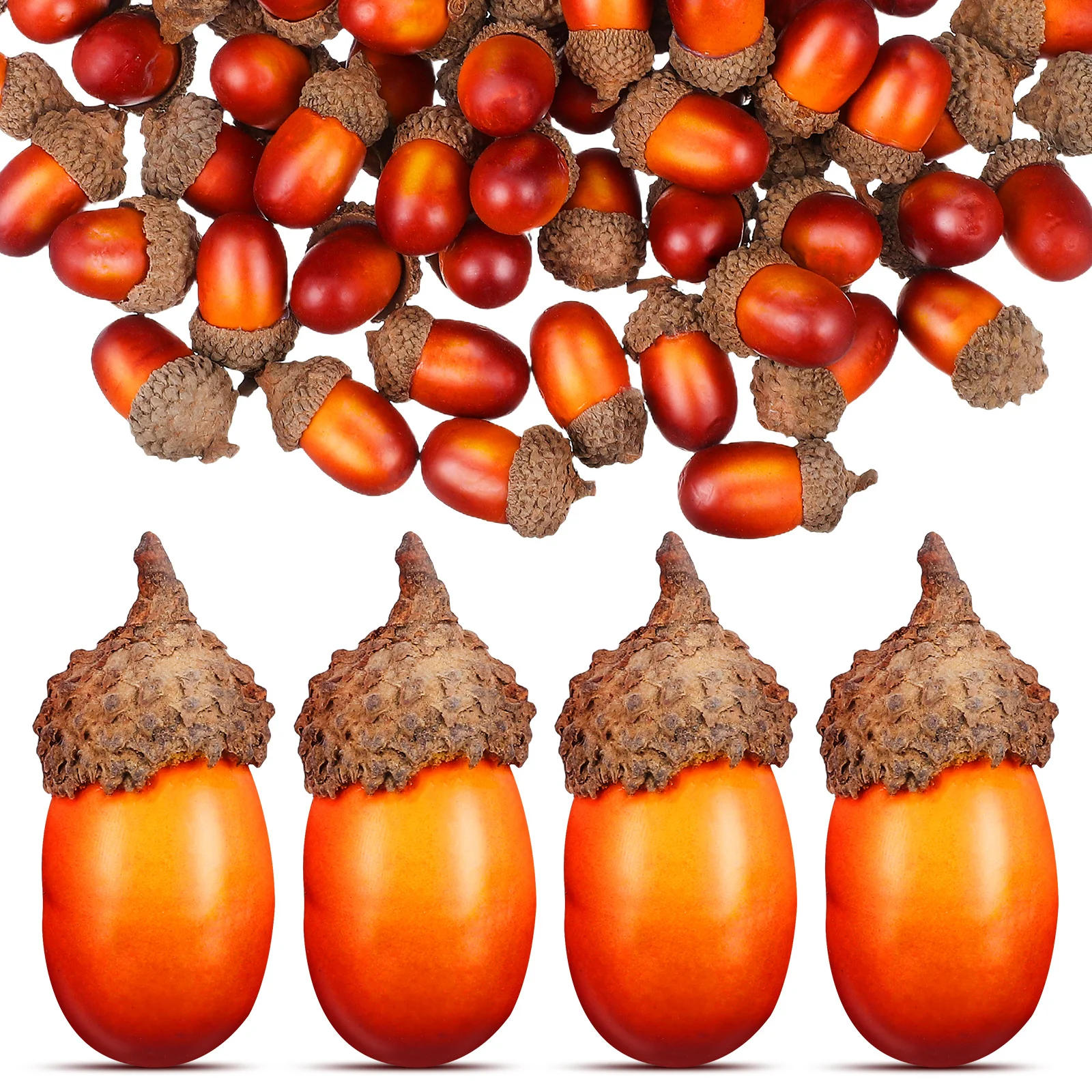 

100pcs Artificial Acorns Simulation Fake Acorn Decor For Christmas Autumn Wreath Craft Centerpiece Table Scatter Decorative