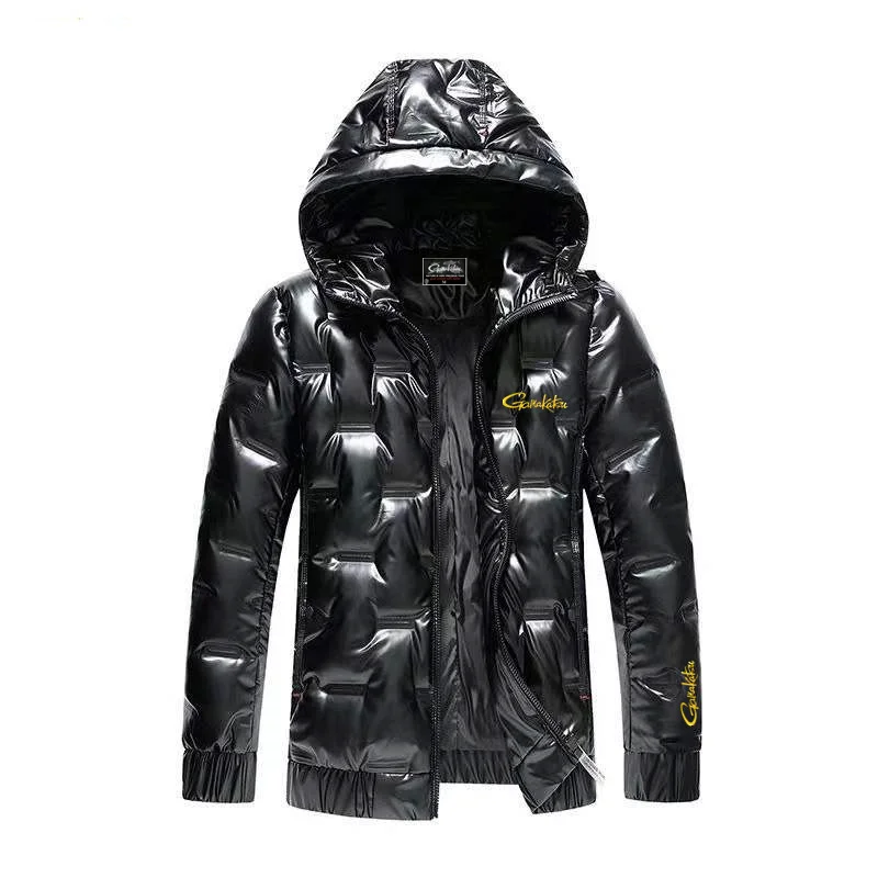 2023 Nieuwe Gmakatsu Fishing Coat Heren Winter Verdikte Warm Donsjack Outdoor Waterdichte Coating Doek Capuchon Donsjack