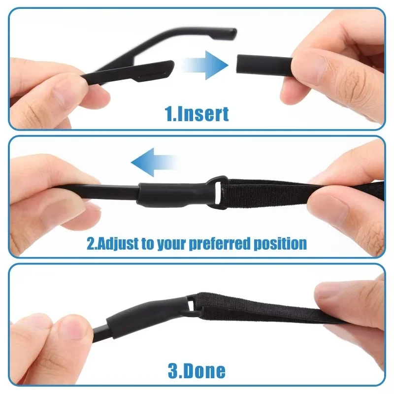 1/5pcs Glasses Chain For Kids Adults Sunglasses Strap Children Glasses Safety Band Strap Retainer Cord Holder Sport Glasses Rope