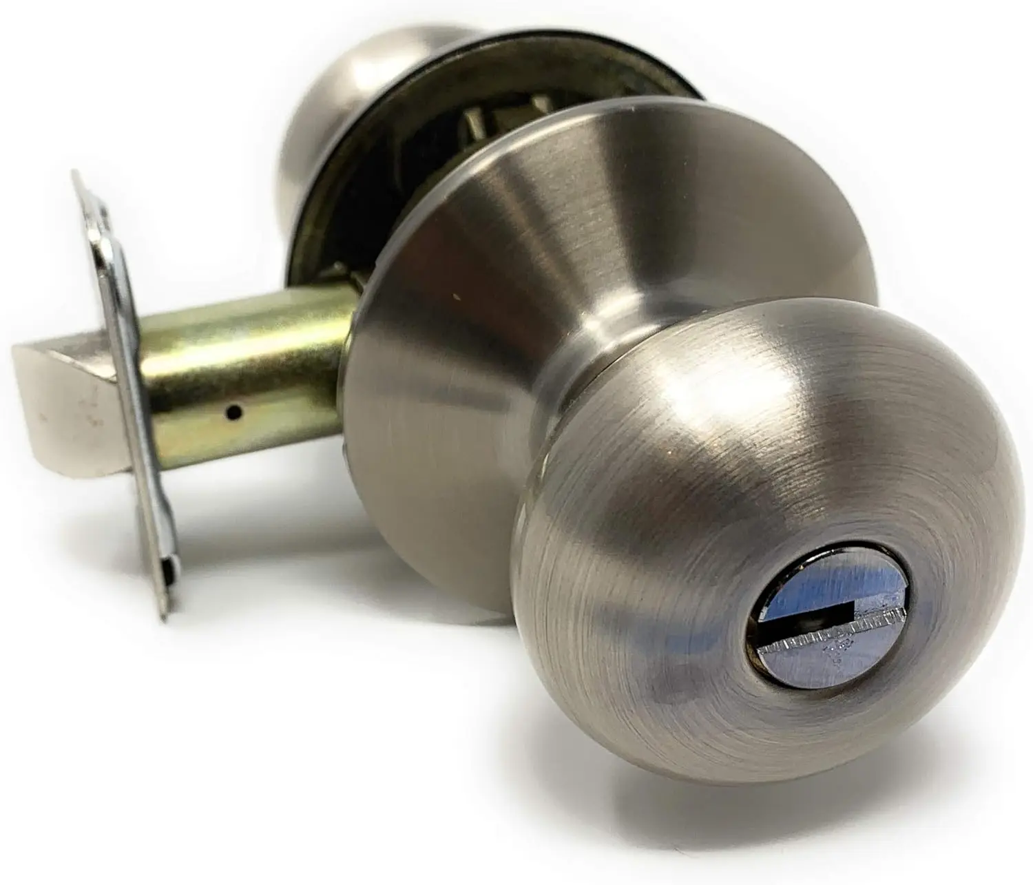 

Interactive+ High Security Door Knob With 2 Keys. Adjustable 2-3/8"" To 2-3/4"" Backset. (1, Brushed Nickel)