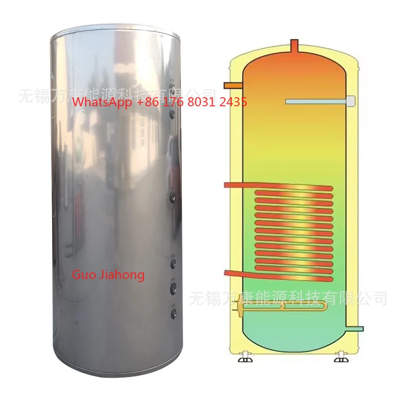 

Large-capacity pressurized hot water tank Coil heat exchange water tank All stainless steel thermal insulation water tank Custom