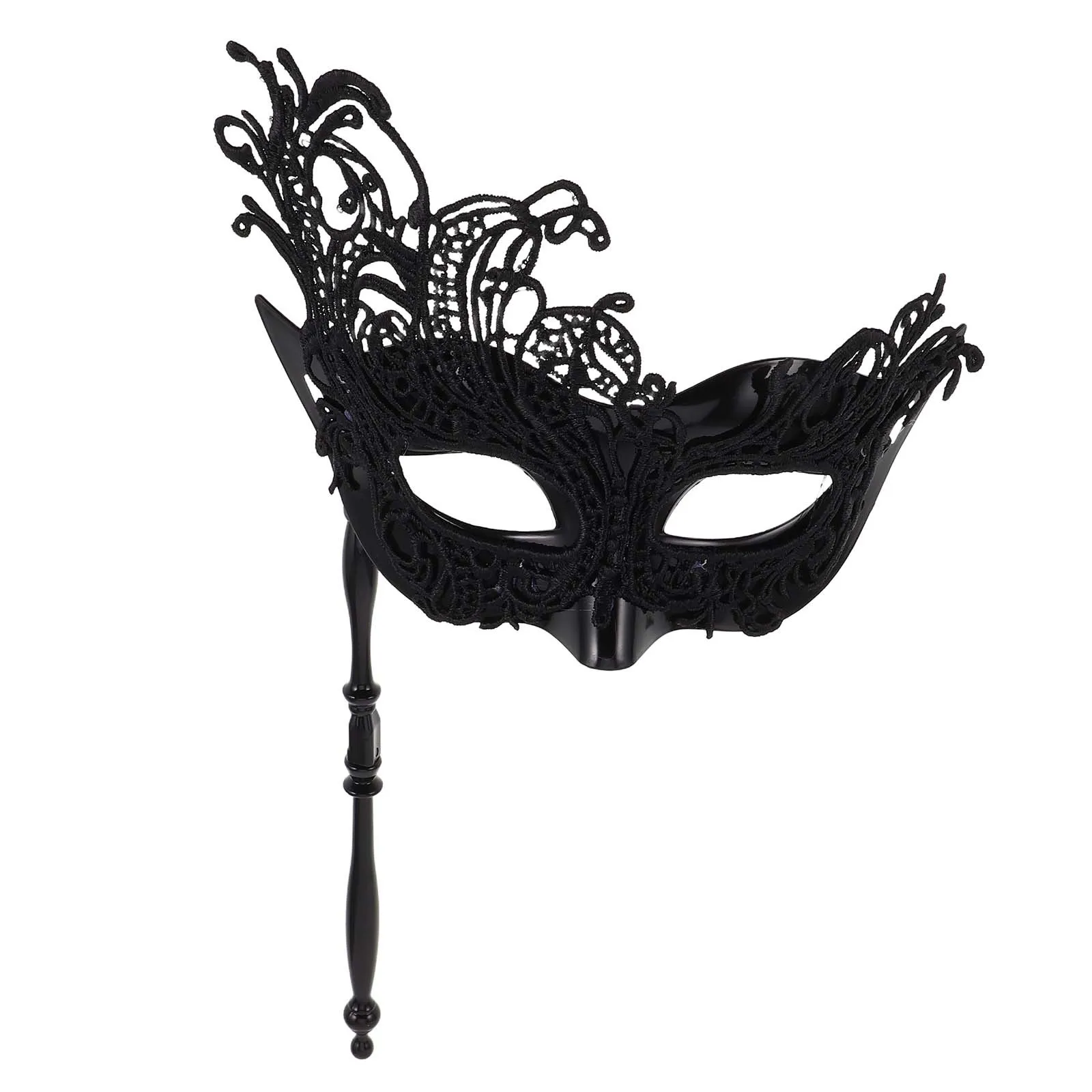 

Lace Handheld Masquerade Mask for Women Venetian Party Evening Prom Ball Mardi Gras Cosplay Show Accessories Venetian Mask