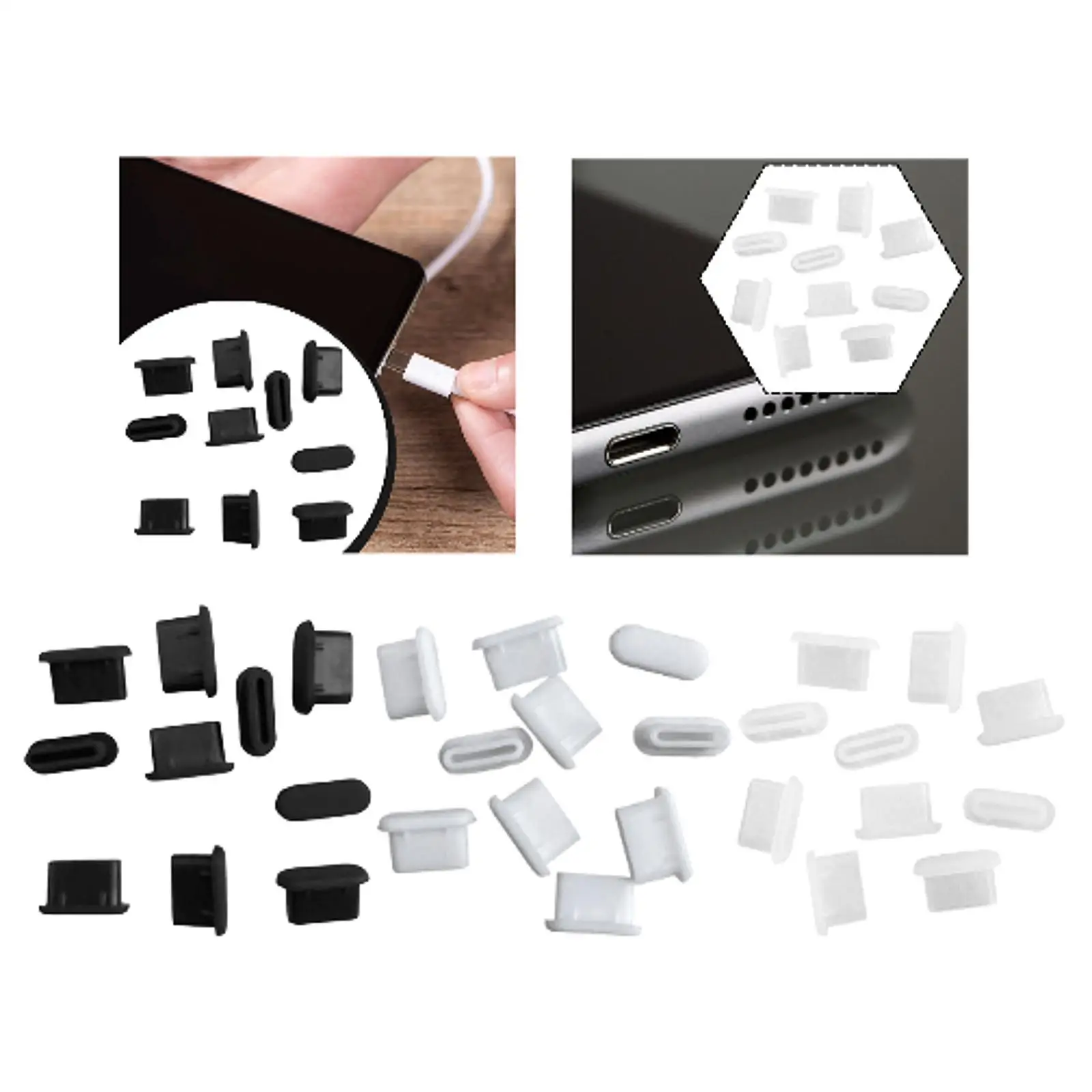 

10-компонентные пылезащитные заглушки USB C, силиконовые, удобные, высокопроизводительные, легкие аксессуары, небольшой пылезащитный чехол