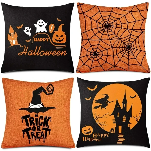 

Halloween Pillow Covers Deco 4 Pcs Satin Pillowcase for Hair Size Pregnancy Pillows Pregnancy Pillows for Sleeping on Stomach