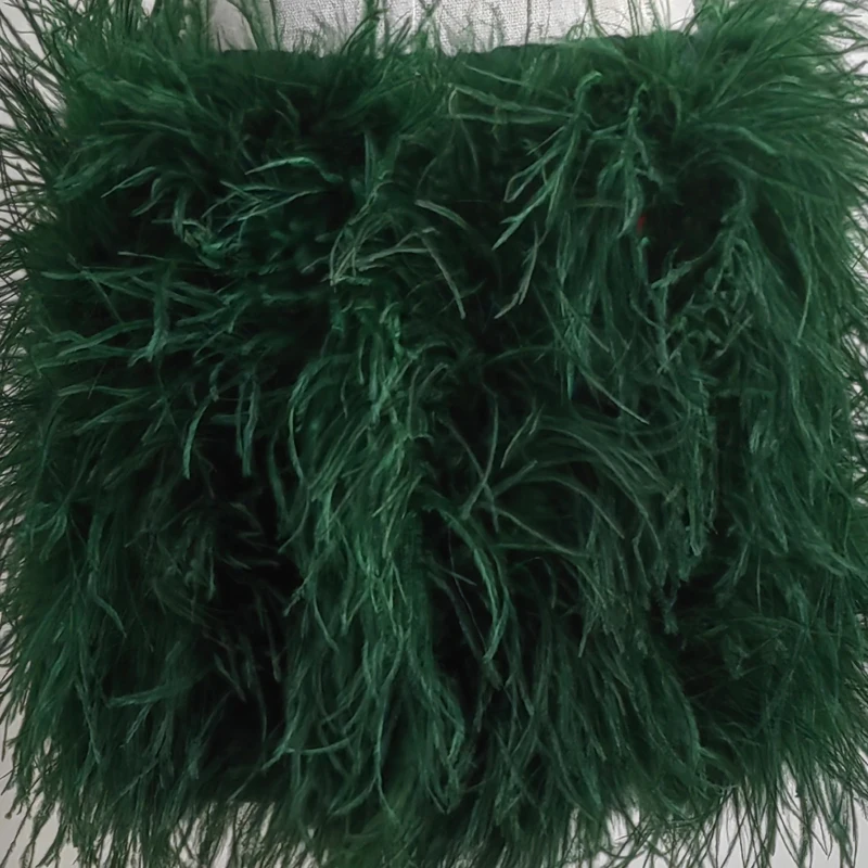 Neuestes Design, stilvolles 100 % Straußenhaar, Ärmellänge 55 cm, mehrfarbig, maßgeschneidert, für Mode, Club und Party, Bankett, vielseitig – Detail 28