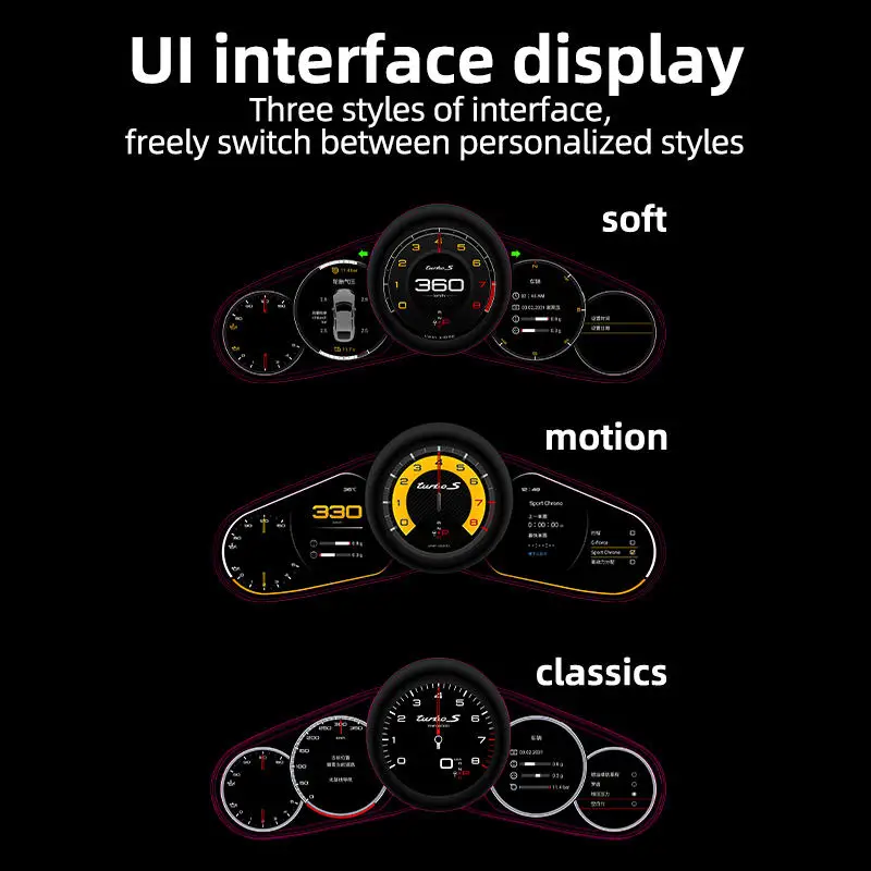

Цифровая приборная панель LCD (ЖК-дисплей) для Porsche Cayenne, Panamera, Macan 2010-2017 гг.