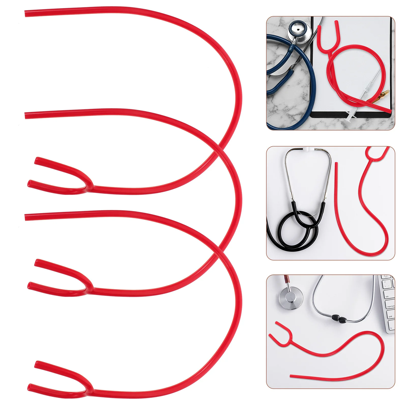 

3Pcs Stethoscope Replacement Tube Extension Tubing Flexible for Stethoscope Use Clear Sound Professional Medical Training