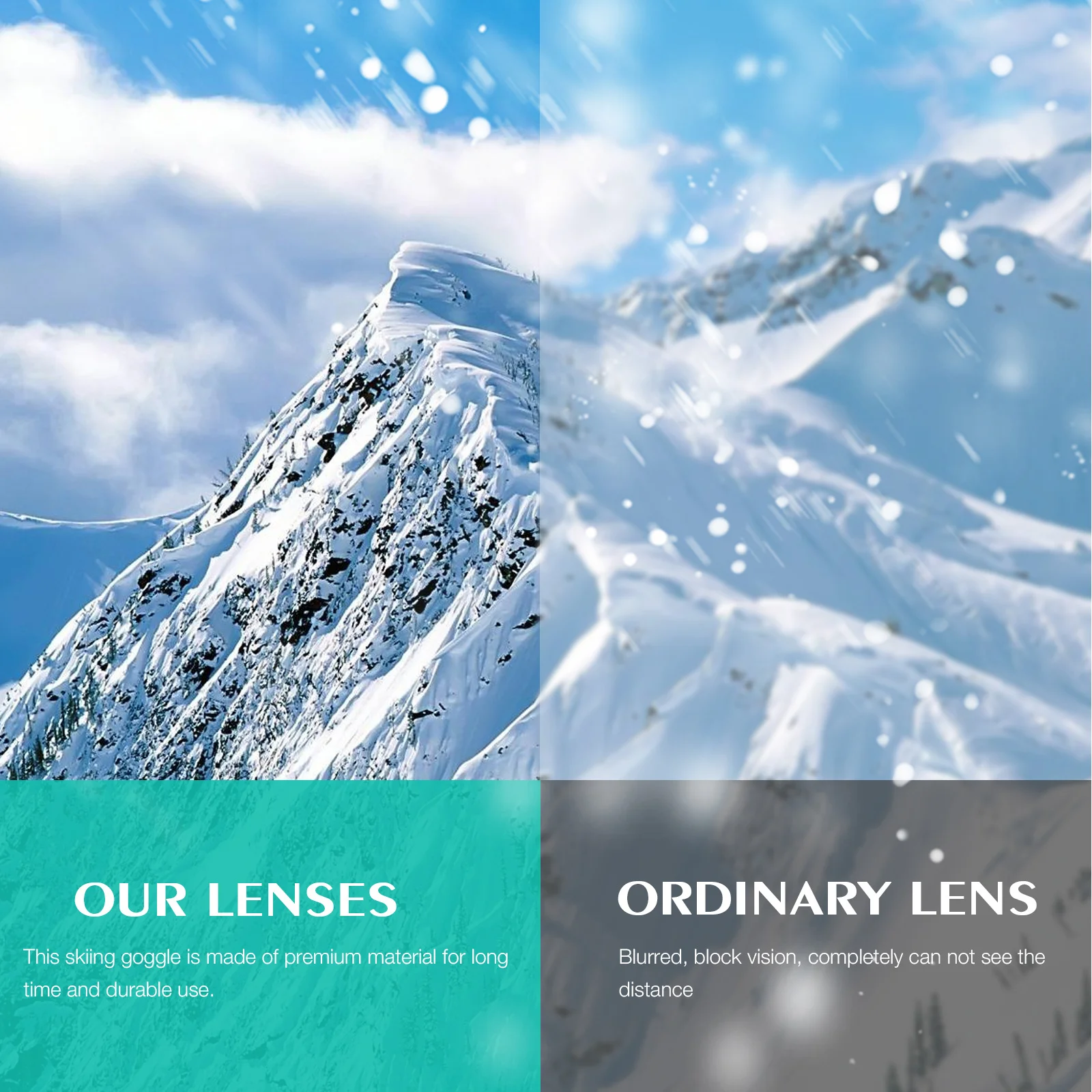 

1Pcs Multifunctional Windproof Ski Glasses Not Easy to Deform and Break for Cycling Hiking Motorcycle Ski Glasses