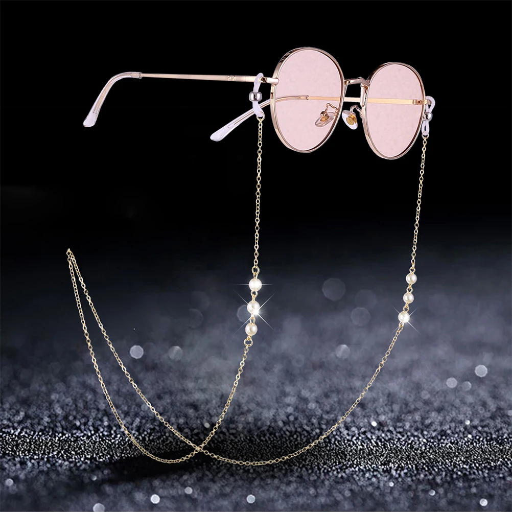 

Glasses Chain Eyeglasses Strap Sunglasses Retainer Spectacles Hanging Neck Golden Fine Workmanship AntiSlip Safe Comfortable
