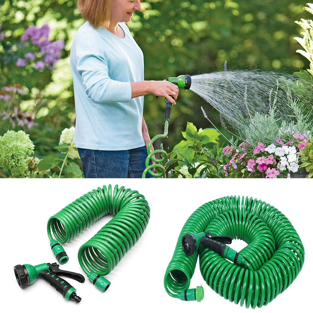 25FT-99FT Garden Hose Telescopic Spring Water Hose Plastic Hoses Car Wash Water Gun Garden Sprayer Watering Irrigation Tools