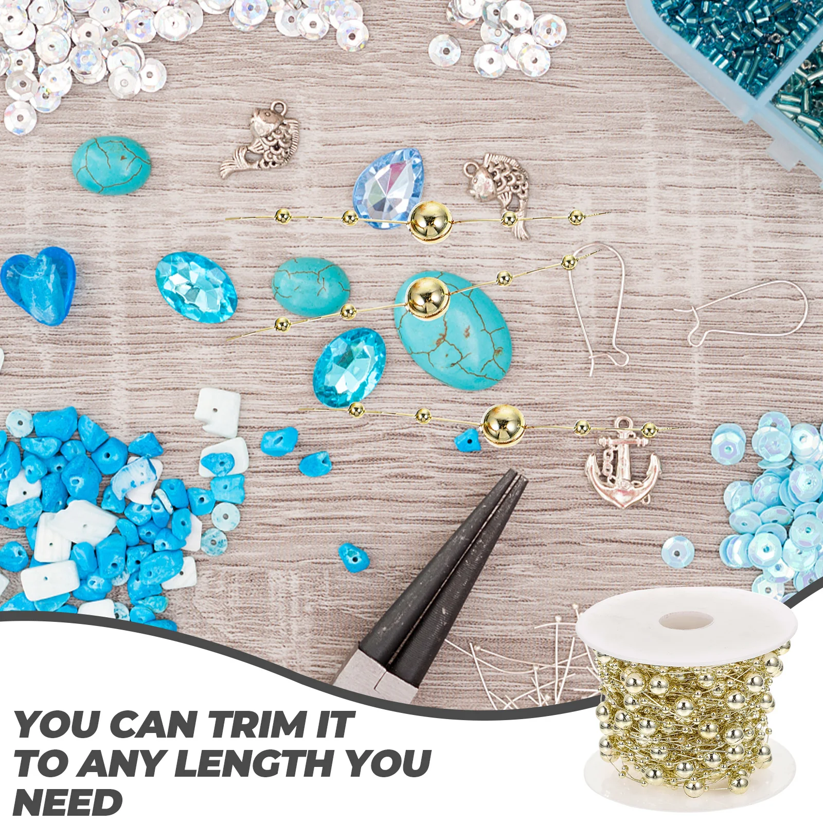 

Bead Chain Decoration Beaded for Jewelry Making Jewellery Materials Design Plastic Wedding Woman