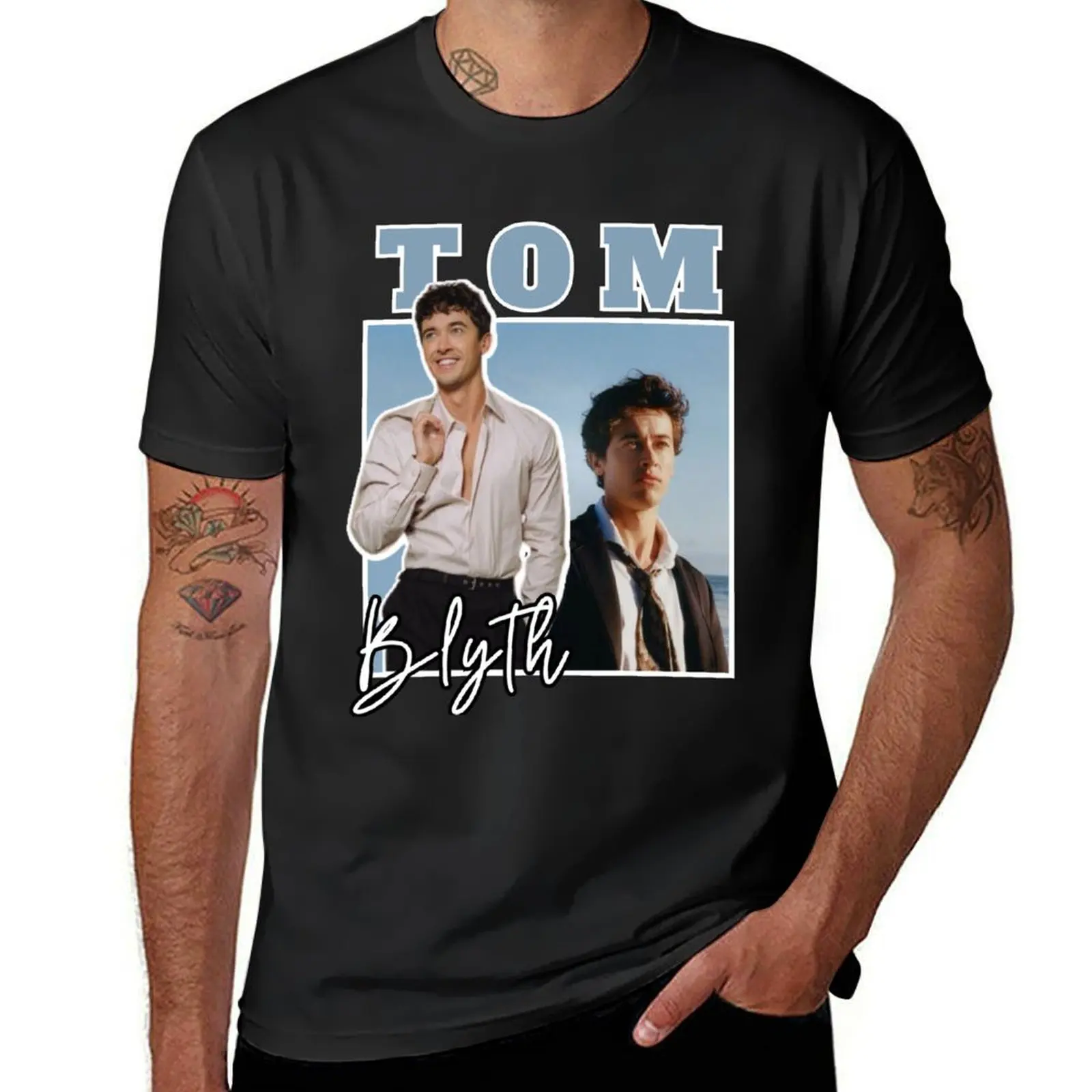 Tom Blyth (Actor) T-Shirt quick drying anime clothes mens funny t shirts