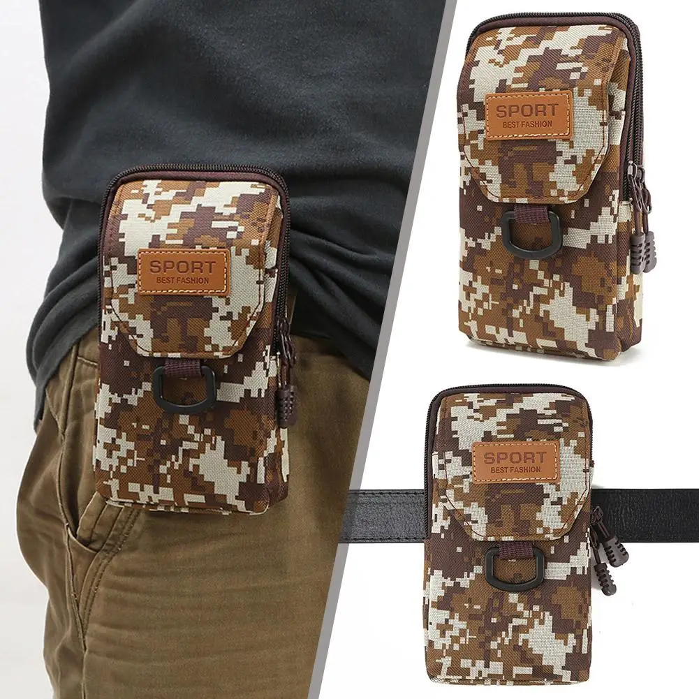 Tactical MOLLE Phone Pouch EDC Accessory Bag Outdoor Military Waist Belt Tool Pack for Hiking Climbing Fishing Camping Bag