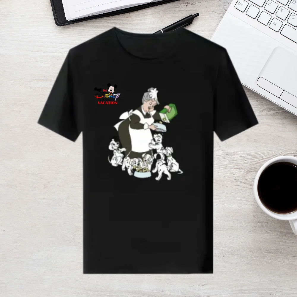Disney short sleeved T-shirt printed women's retro autumn and winter sportswear for men