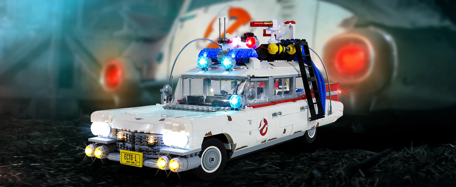 LEGO Icone Ghostbusters ECTO-1 10274 Kit Auto Grande Set Adulti Idea Regalo Uomo Donna Lei Lui Modello da Collezione per Espositore Decorazione Casa Nostalgico