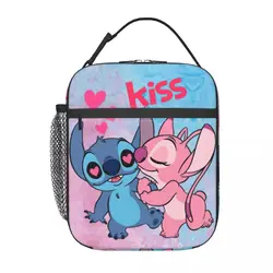 Custom Stitch Lion Portable Lunch Box Women Multifunction Disney Movie Cooler Thermal Food Insulated Lunch Bag School Student