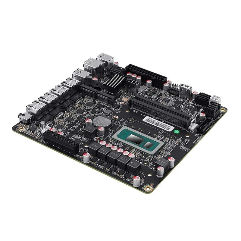 Placa base de 6 ranuras para Intel i226-V, dispositivo de 2,5G, i5-12450H, NAS, Max 8505, 6 x NVMe, 6 x SATA3.0, 1 x PCIEx4, 2 x DDR5, Firewall,