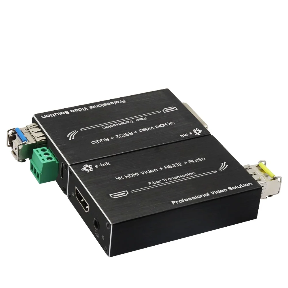 Micro Mini 4K HD-MI Fiber optic Extender with RS232 and External Audio hd-mi to optical