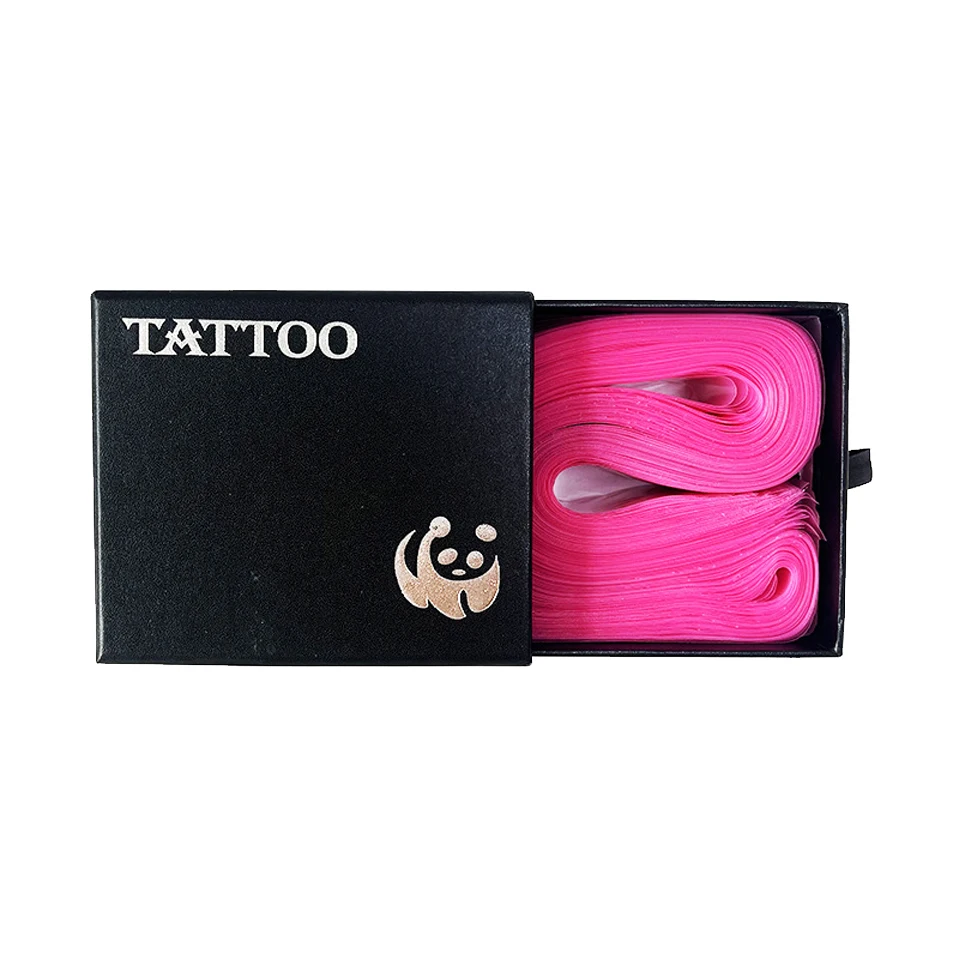 Descartável Higiene Tatuagem Clipe Cordão Manga Sacos, Plástico, Rosa, Preto, Azul, Pen Cover Pack, Azul, 5x80cm, 100Pcs