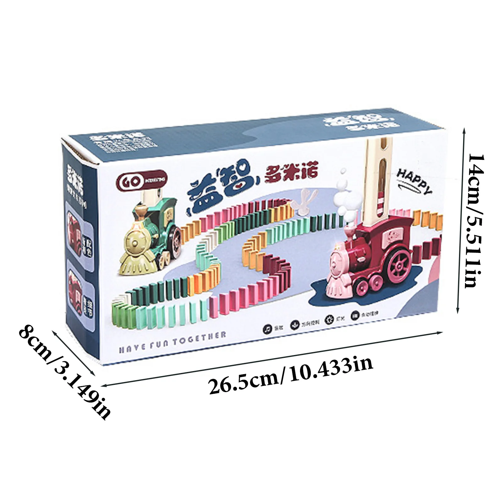 Automatic Domino Rally Train Funny Electric Domino Train for Children Boys Girls Aged 3-8 FOU99