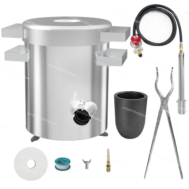 6Kg/8kg/15kg Furnace, Small, Connected To Gas Tank, Made of Stainless Steel, Rapid Melting of Aluminum, Copper, Gold and Silver