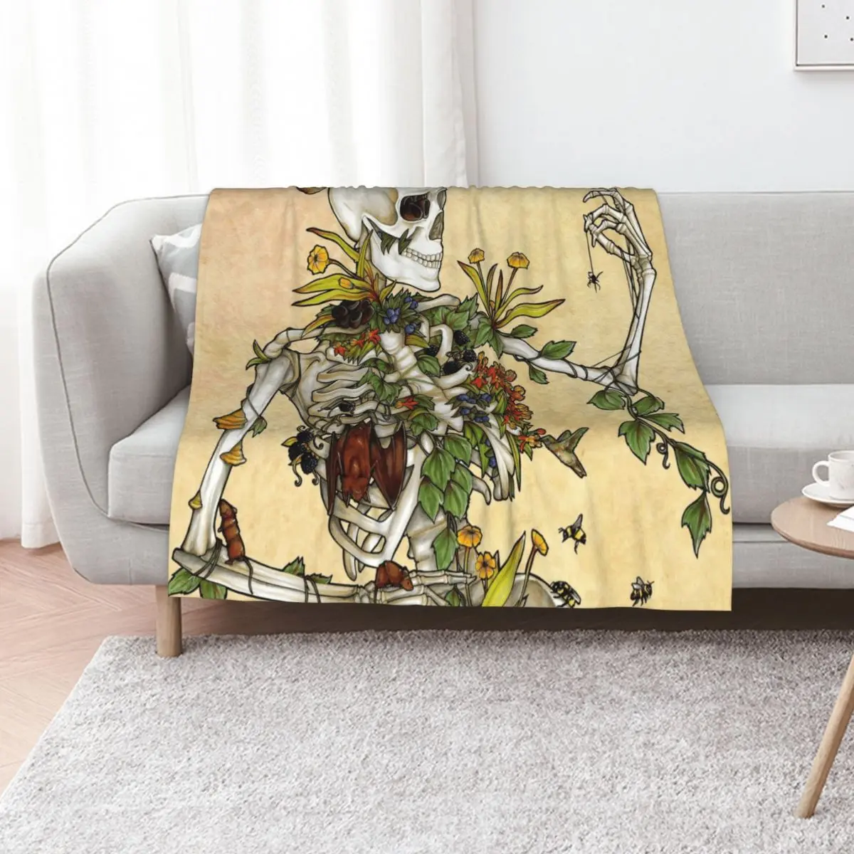 Bones and Botany Throw Blanket Luxury Brand heavy to sleep Quilt Hairys Kid'S Luxury Thicken Blankets