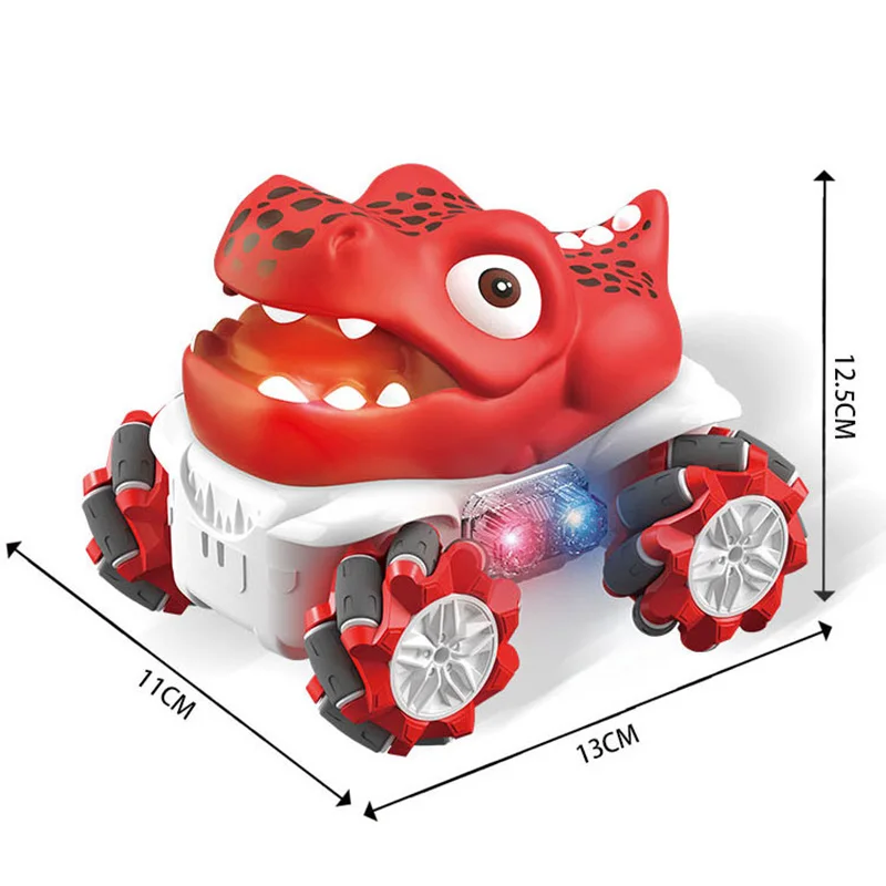 2.4G รีโมทคอนโทรล Stunt รถ 9 ช่อง rc รถดริฟท์แสงการ์ตูน Stunt รถไดโนเสาร์ RC รถของเล่นเด็กของขวัญวันเกิด