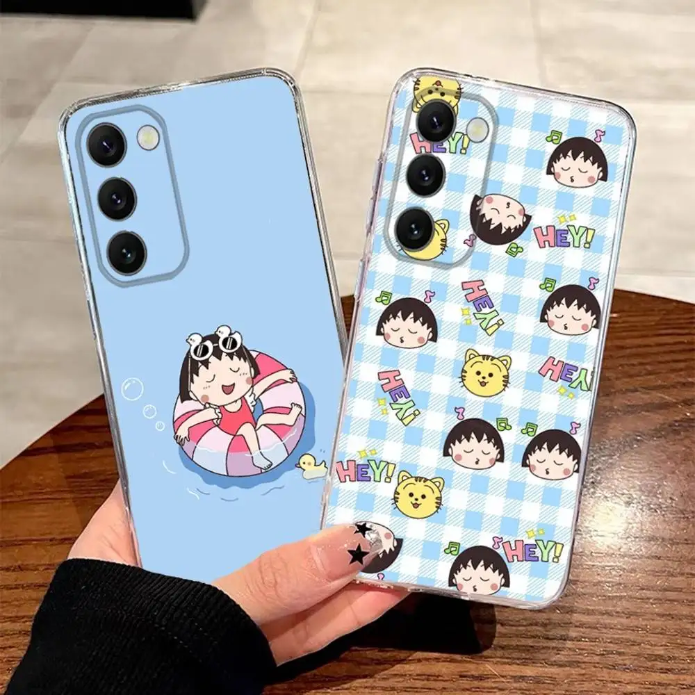 

M-Maruko Comics ChanS Phone Case For Samsung S30,23,21,22,20 FE lite,S10,9,PIus Note20ultra Soft Transparent