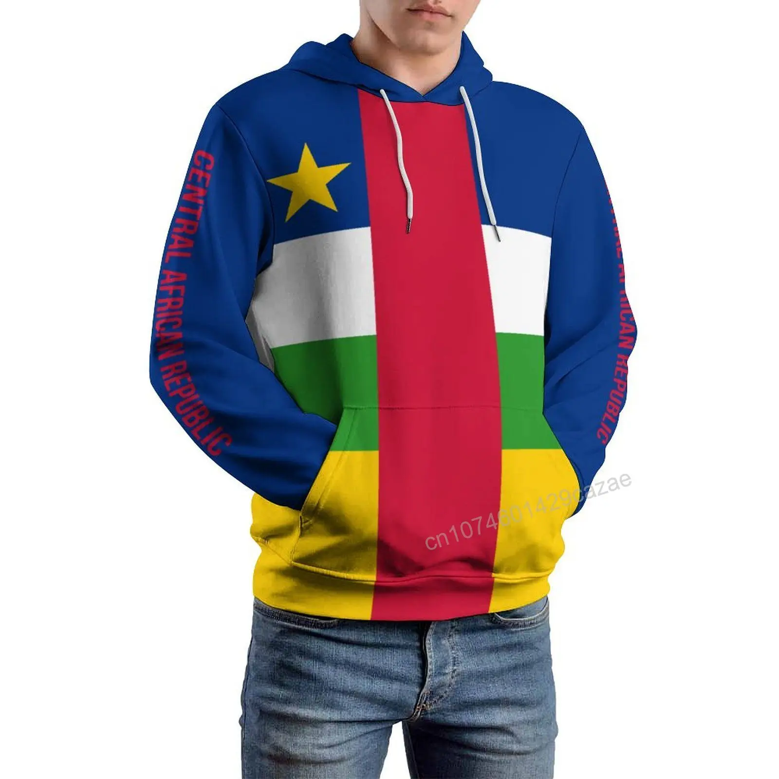 

Central African Republic Country Flag 3D Hoodie Polyester Cool Men Women Harajuku Sweatshirt Unisex Casual Pullover Hoodies