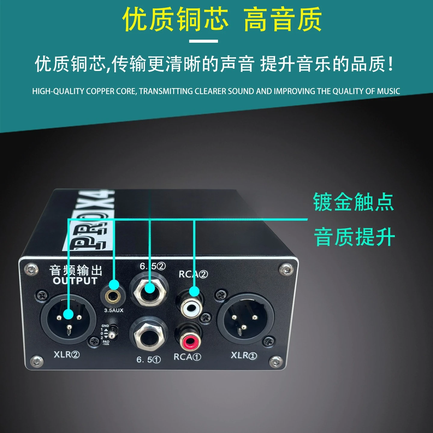 Professional Audio Isolator, Acoustic Current Sound Canceller, Noise Reduction, Anti-interference Filter