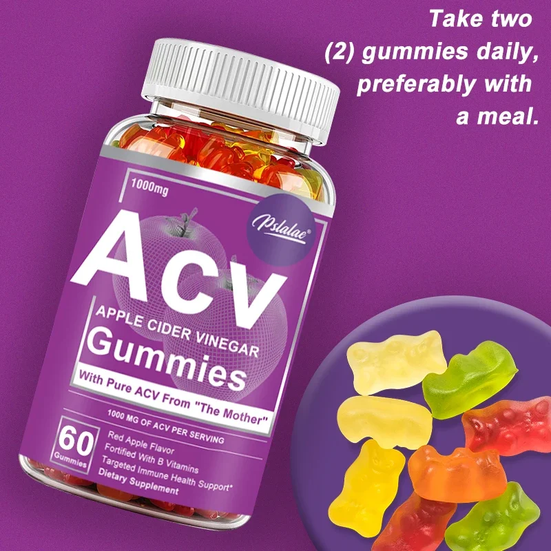 Apple Cider Vinegar Gummies - Fat Burner, Reduces Bloating, Improves Digestion and Metabolism, Weight Management