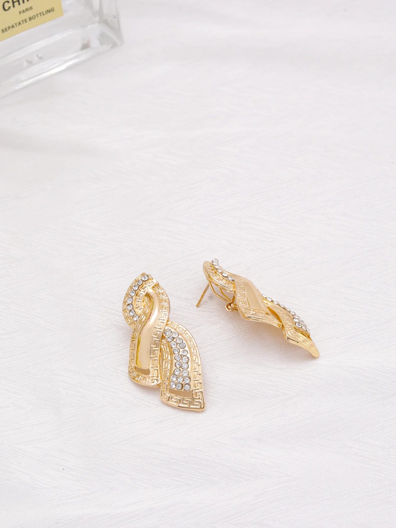 Jewelry Set for Women Drop Earrings Necklace Indian Dubai Gold Color Bracelet Ring for Wedding Bridal Clothing Party Accessories