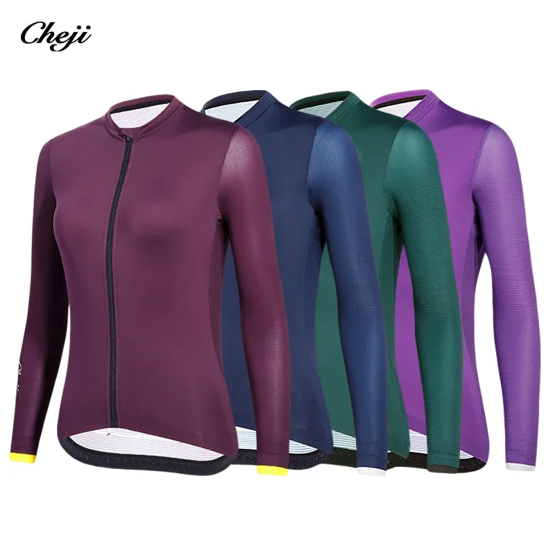 CHEJI Cycling Jerseys Women\'s Spring/Summer Cycling Equipment Bike Long-sleeve Top Breathable Quick Dry Clothing Bicicletas