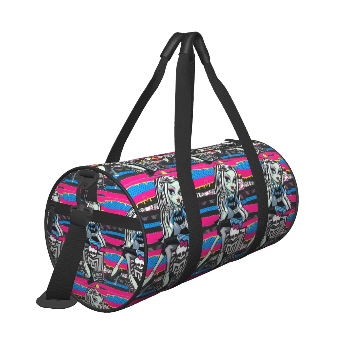 Gym Bag Monster High Sports Bag Large 3D Pattern Girl Men's Weekend Custom Handbag Graphic Travel Training Fitness Bag