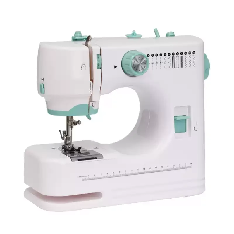 Sewing Machine For Beginners 12 Stitches Pattern LED Light Pedal Double Thread Sewing Kit 220V Plug‑In