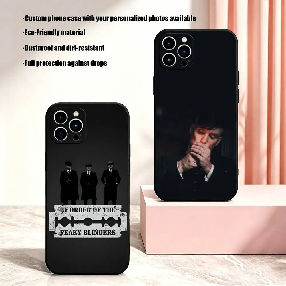 M-Movie Peaky B-Blinders Phone Case Silicone Soft For IPhone 17 16 15 14 13 12 XR Pro Max Plus