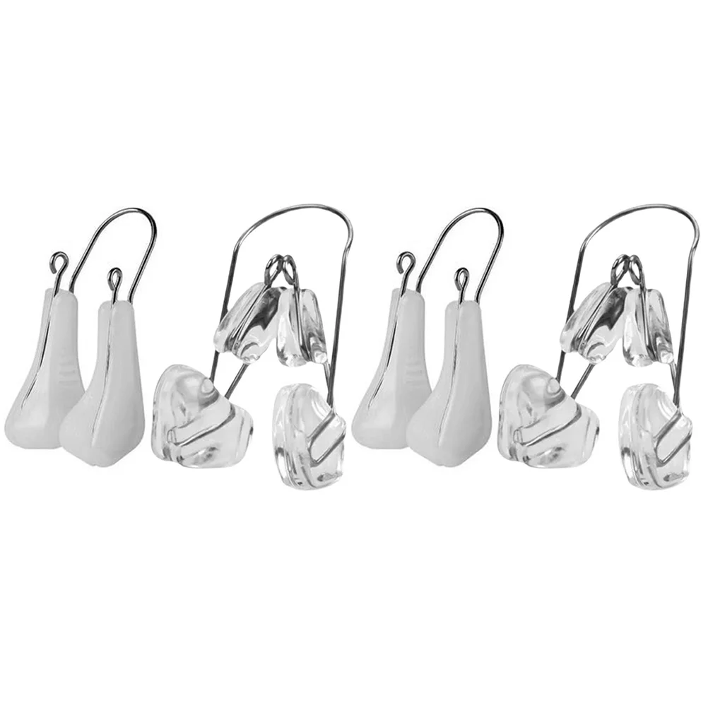 

4pcs Nose Corrector Clip Shaper Straightener for Wide Nose Slimmer Lifter White Long Term Ergonomic Silicone Breathing