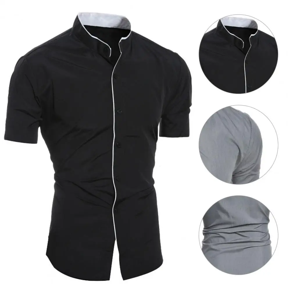 

Shirt Terrific Comfortable Men Shirt Slim Fit Summer Shirt Casual Summer Top for Meeting