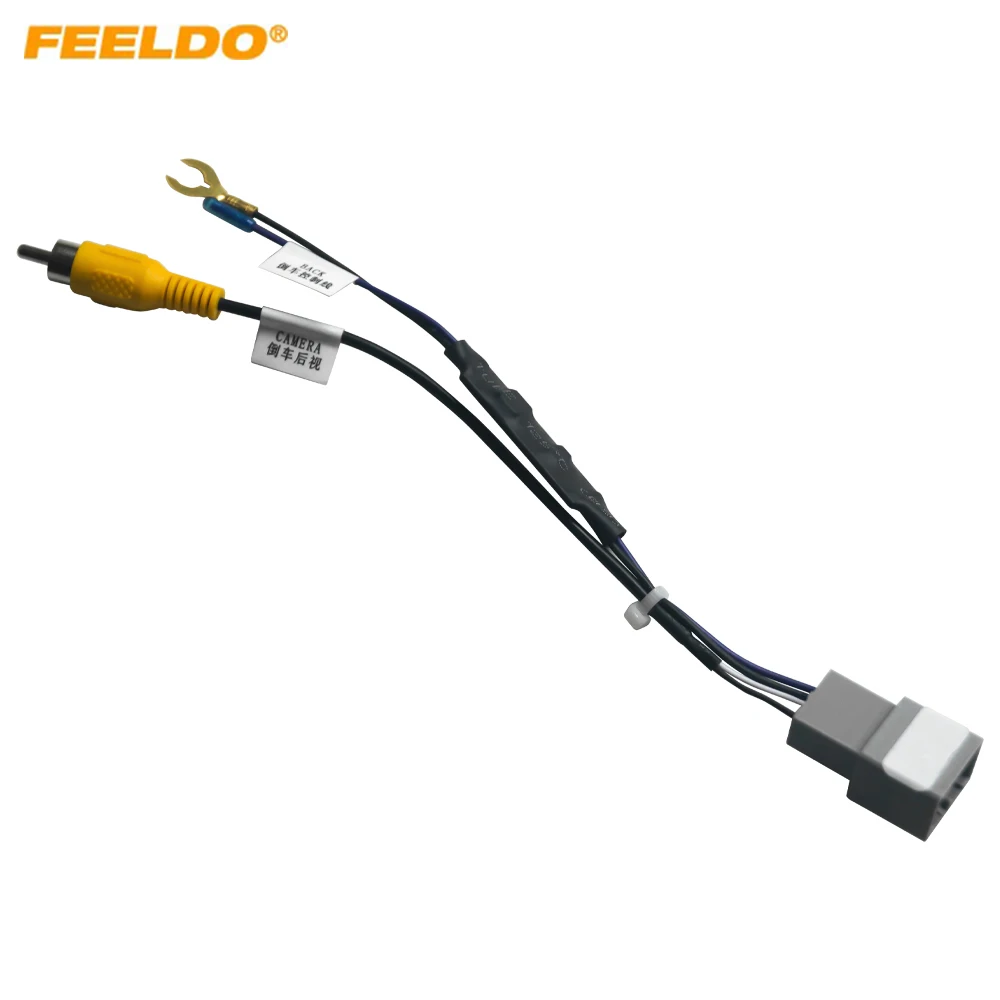 

FEELDO Auto 12-pin Reverse Camera Output Video Adapter Wiring Cable For Honda Original Factory Car Camera Video Output