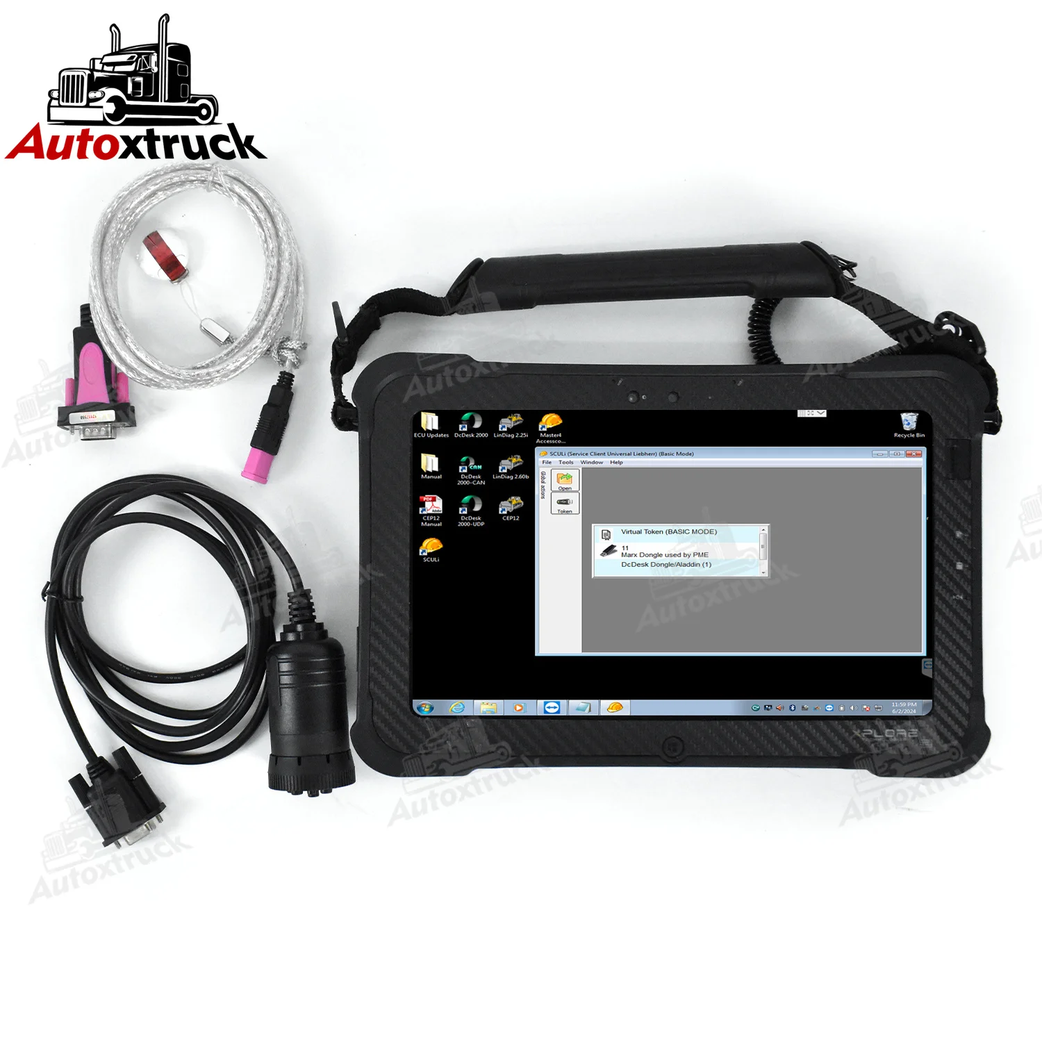 Diagnosis kit Excavator ton crane Software for LIEBHERR USB dongle Diagnostic Software SCULI with Xplore Tablet or FZG1 Tablet