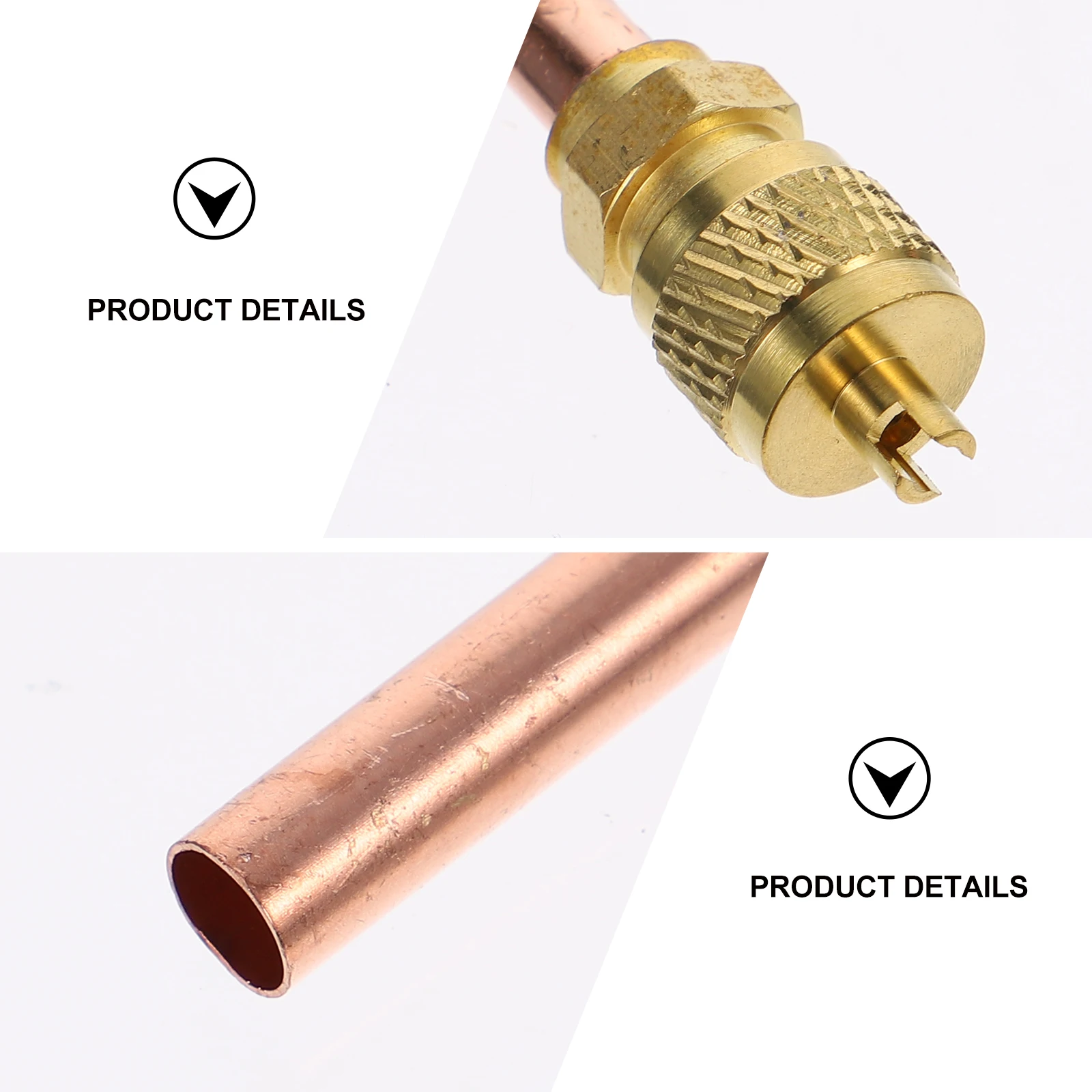 

10pcs Brass Maintenance Valve Refrigerant System Core Remover Wear Resistant O Ring Filling Access